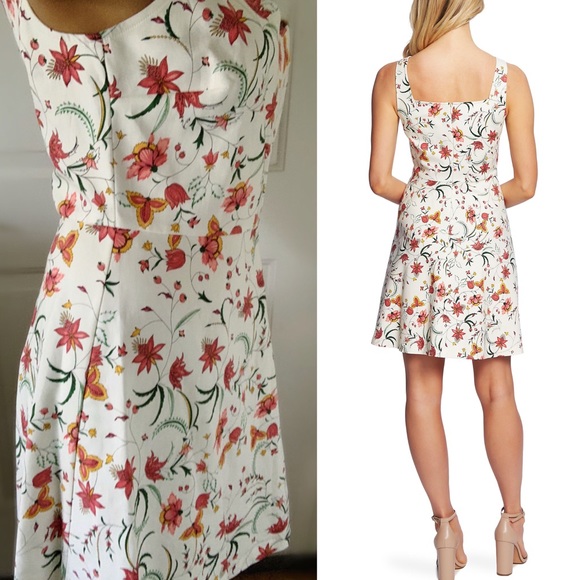 Cece Desert Floral Dress. Medium - Picture 2 of 6